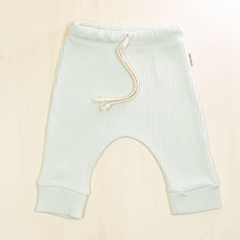 KIANAO Baby & Toddler Bottoms Pale Turquoise / 1-3 M Pants Organic Cotton