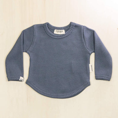 KIANAO Baby & Toddler Tops Indigo Blue / 1-3 M Long Sleeve Shirt Organic Cotton