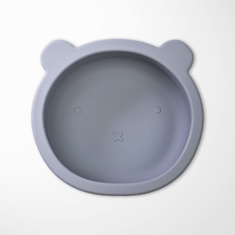 KIANAO Bowls Slate Gray Bear Bowl with Suction Cup